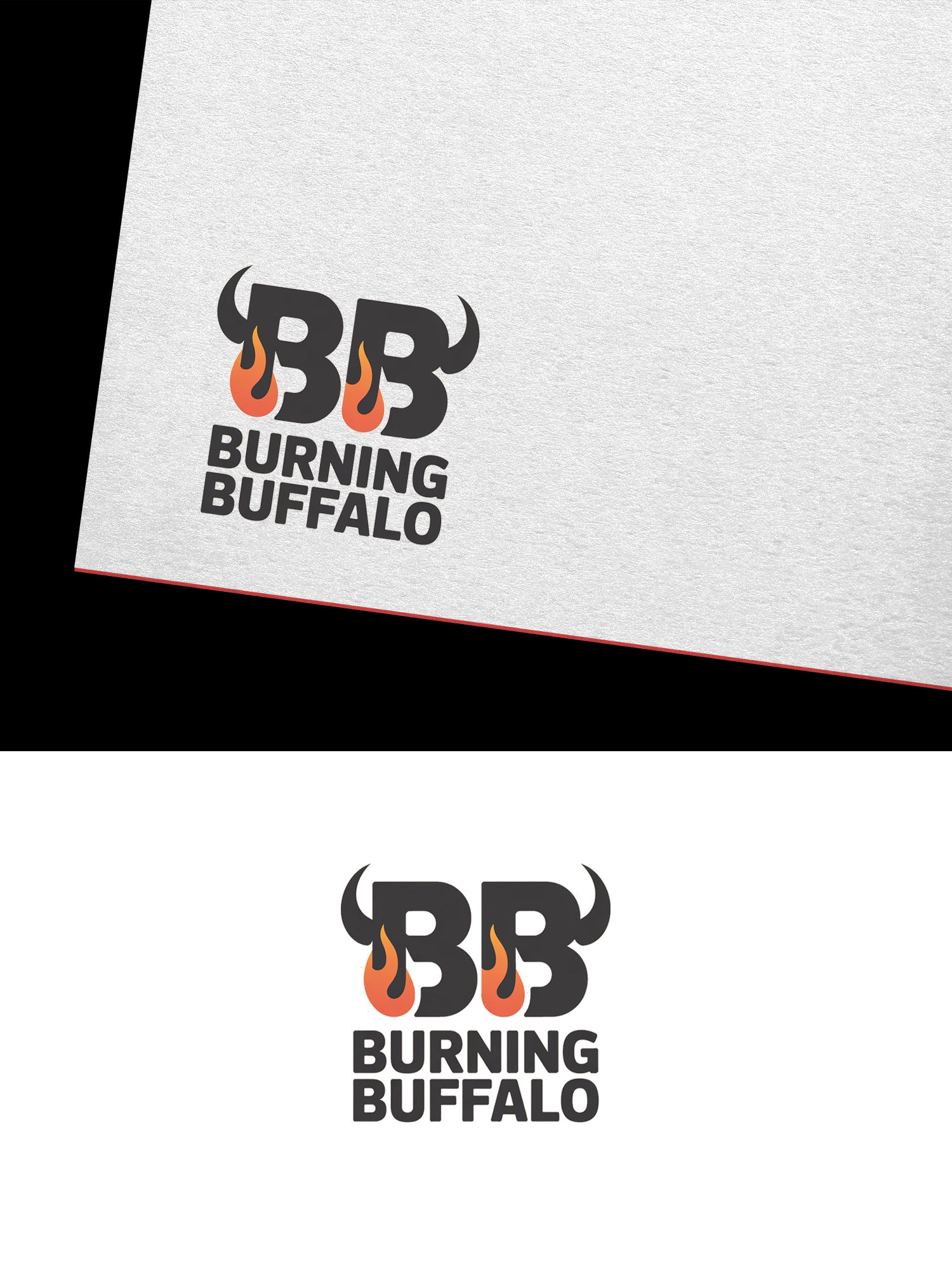 Logo Design by Infinity Pixel Studio 2026 for The Burning Buffalo Bar & Grill | Design #37098503