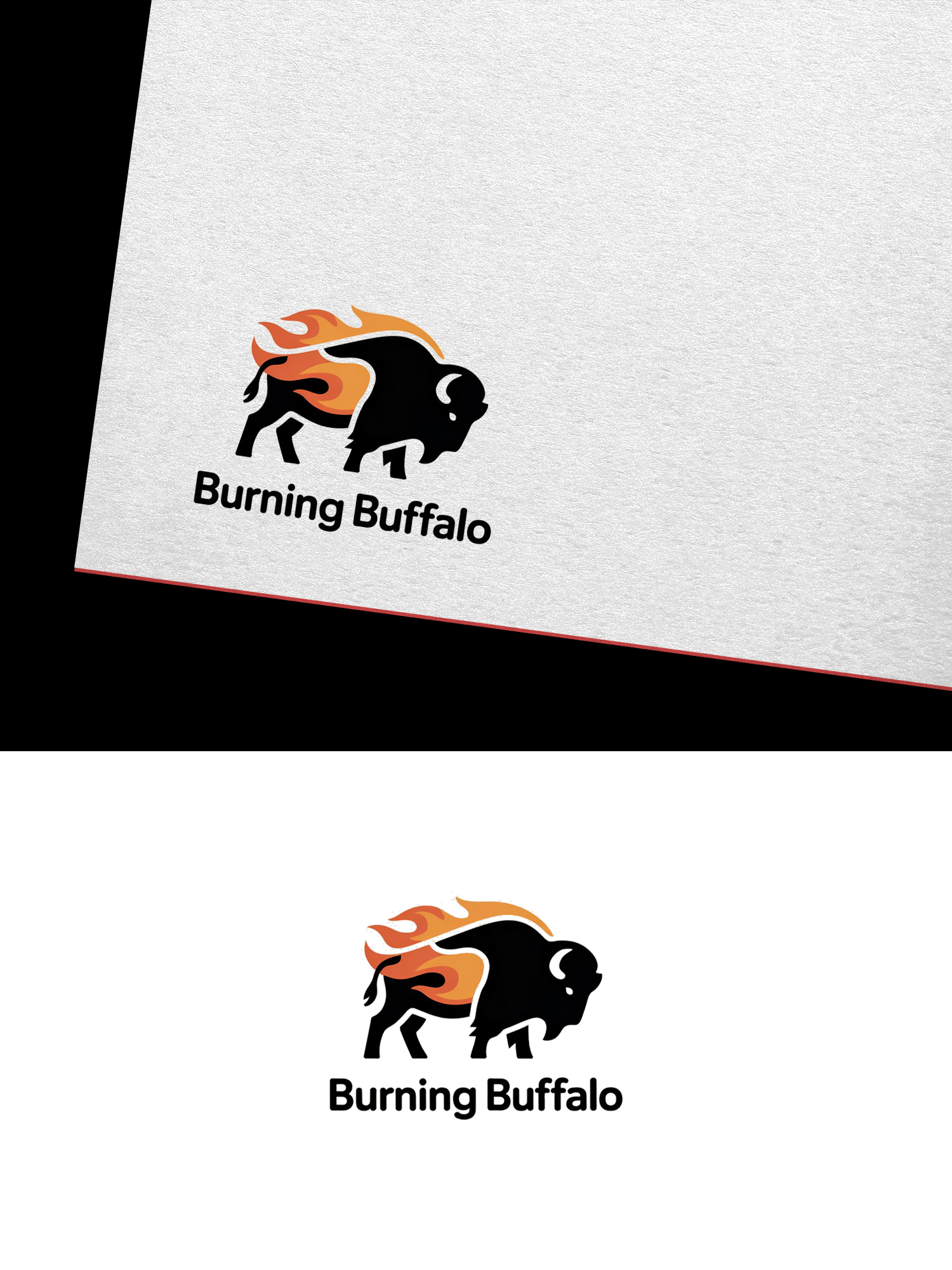 Logo Design by Infinity Pixel Studio 2026 for The Burning Buffalo Bar & Grill | Design #37098504