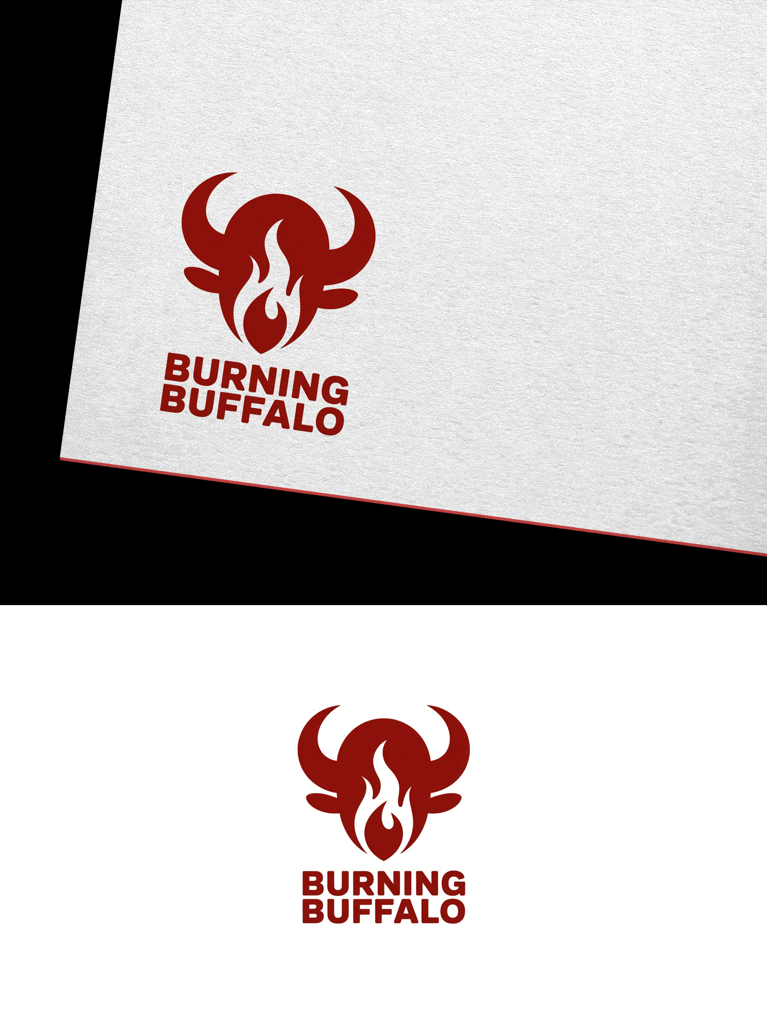 Logo Design by Infinity Pixel Studio 2026 for The Burning Buffalo Bar & Grill | Design #37098505