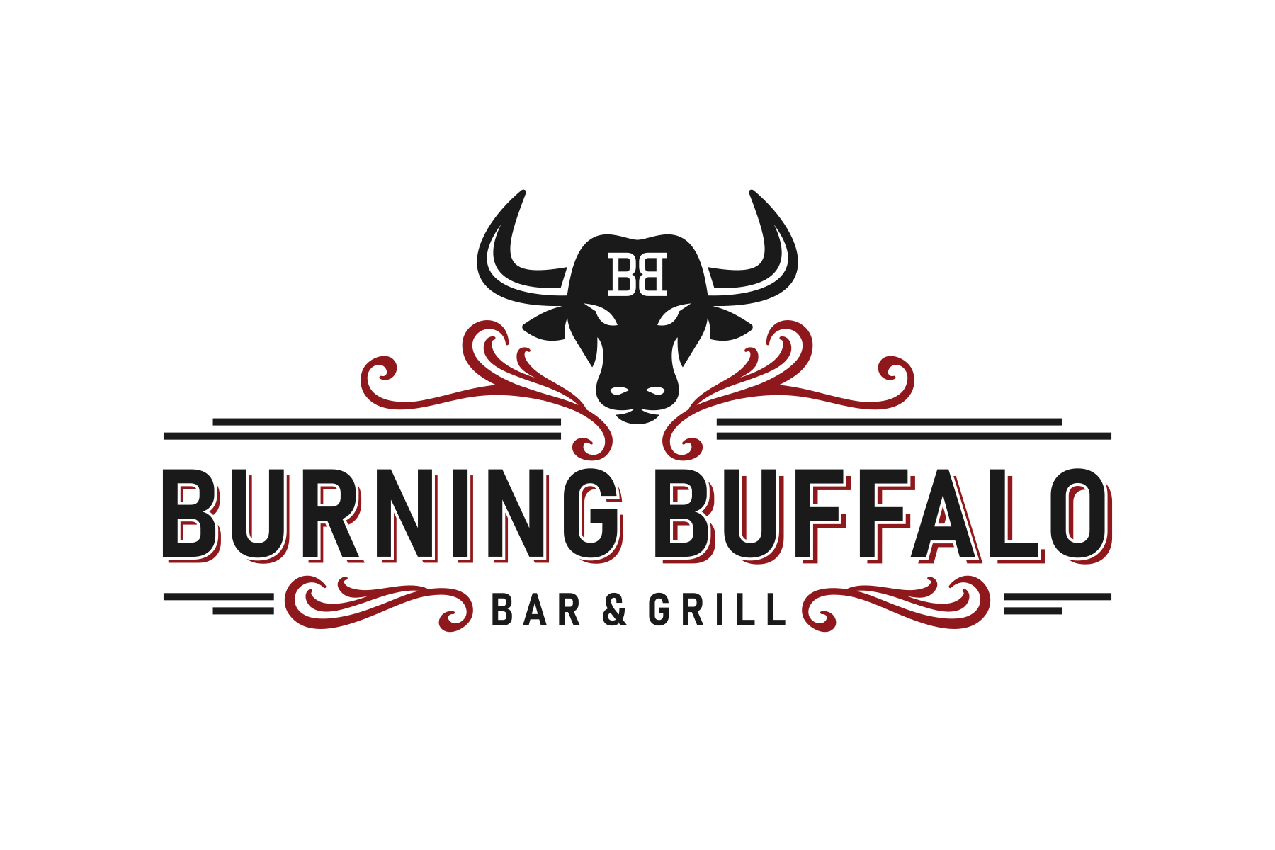 Logo Design by Flint Design for The Burning Buffalo Bar & Grill | Design #37099483