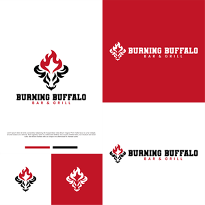 Logo Design by Nembelas Studio for The Burning Buffalo Bar & Grill | Design #37076570