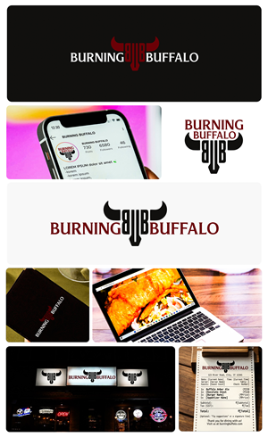 Logo Design by JADE BROWN for The Burning Buffalo Bar & Grill | Design: #37083115