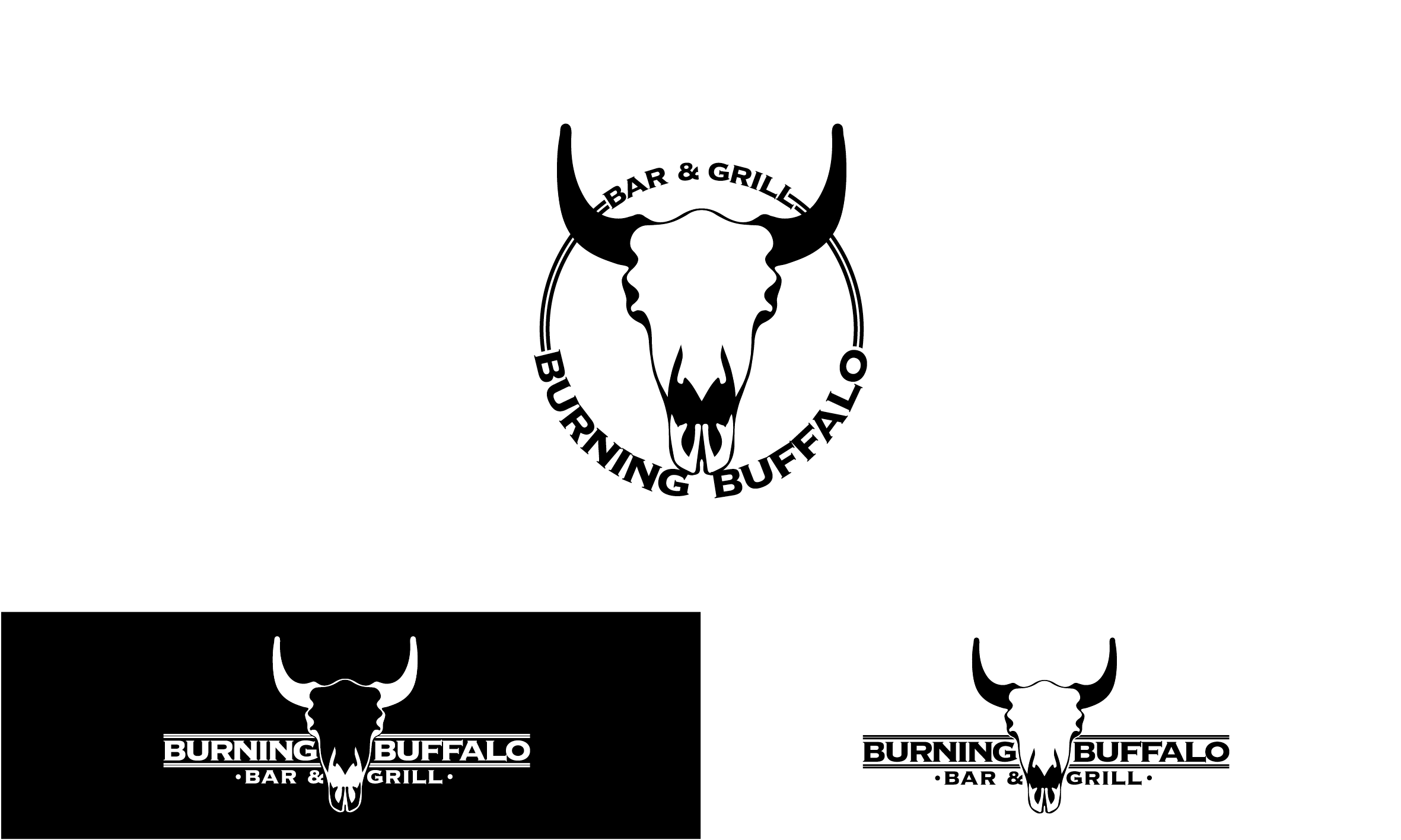 Logo Design by patriciaparadesign for The Burning Buffalo Bar & Grill | Design #37099941