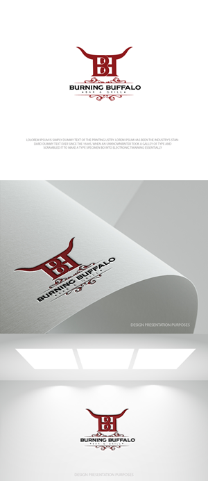 Logo Design by zebronicgraphic for The Burning Buffalo Bar & Grill | Design: #37073637