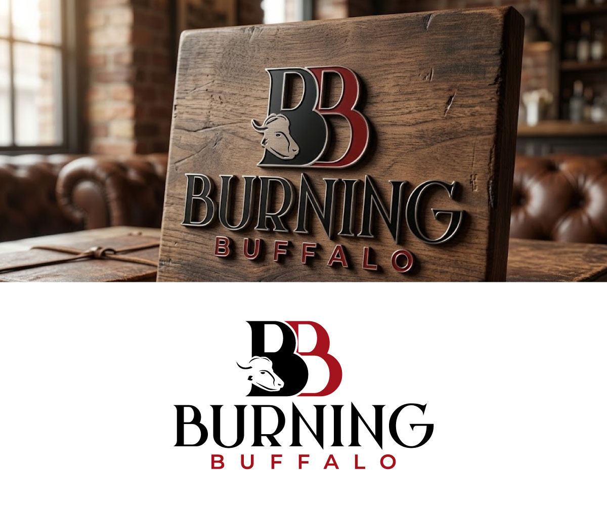 Logo Design by Ansh Design for The Burning Buffalo Bar & Grill | Design #37092028