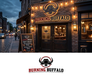 Logo Design by Ansh Design for The Burning Buffalo Bar & Grill | Design: #37092030