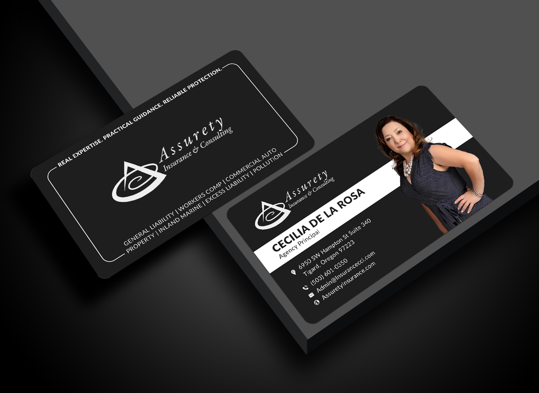 Design de Carte de Visite par Sun Moon Graphic Designer pour Assurety Insurance & Consulting  | Design #37028345