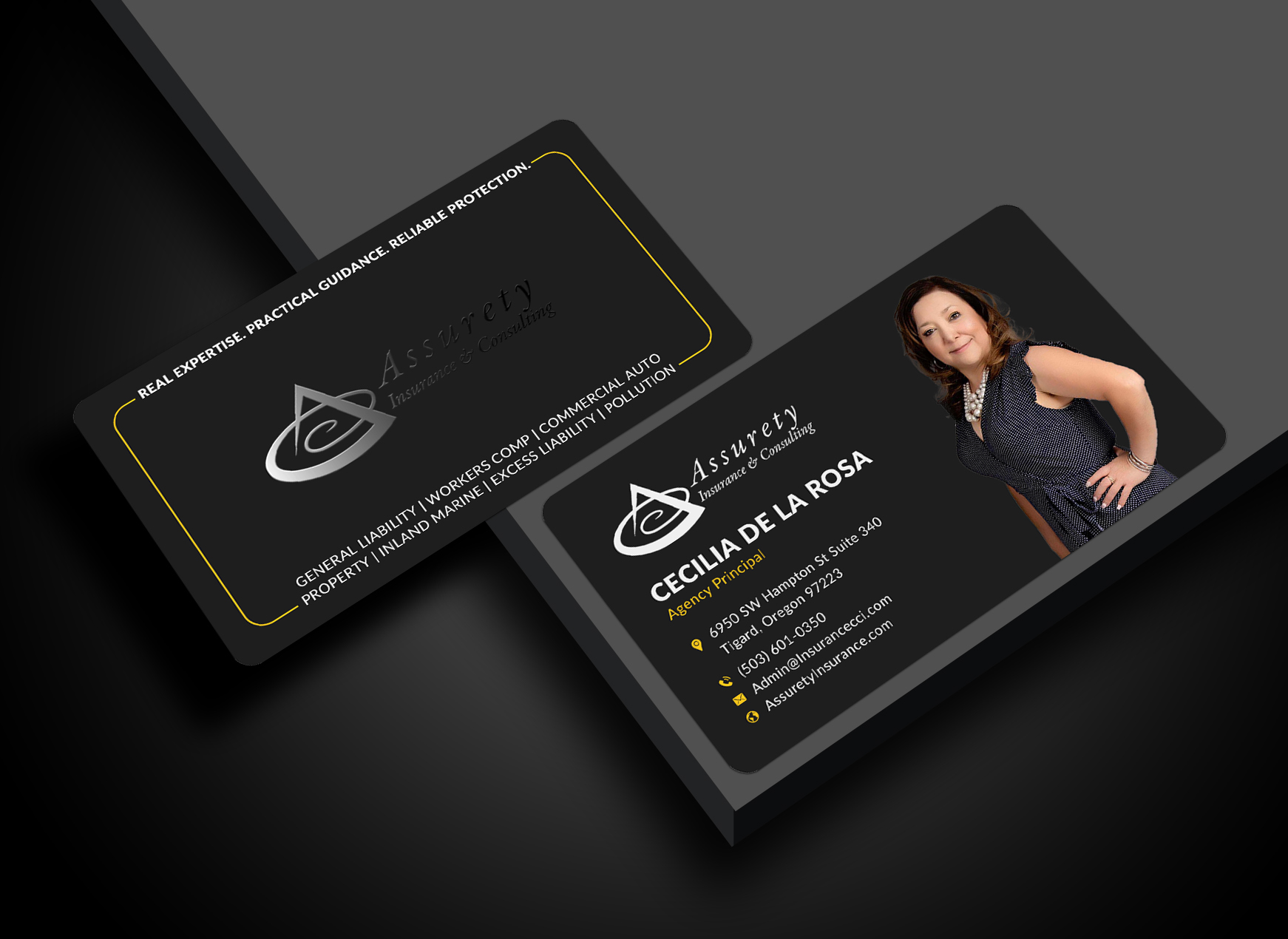 Design de Carte de Visite par Sun Moon Graphic Designer pour Assurety Insurance & Consulting  | Design : #37033572