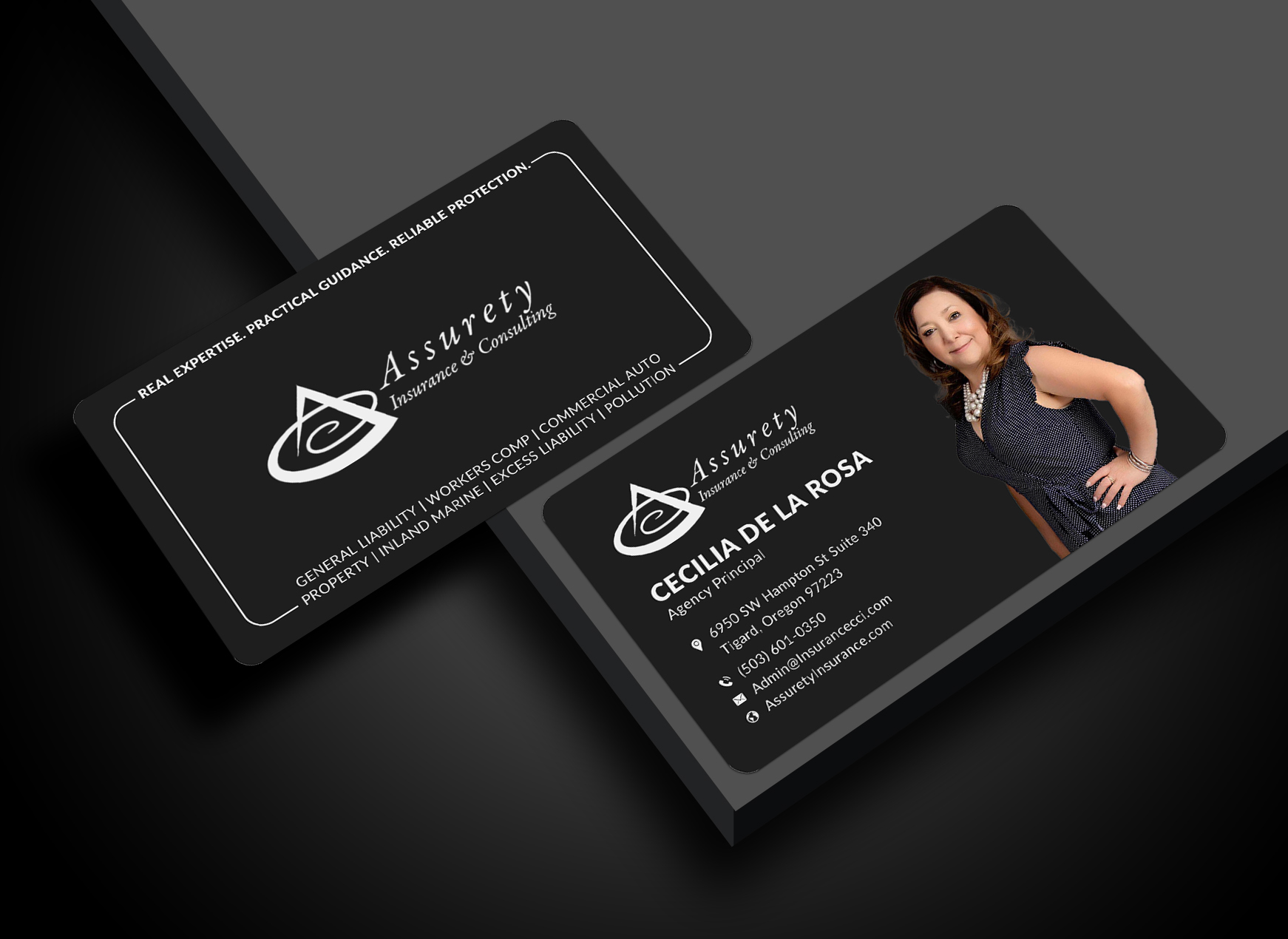 Design de Carte de Visite par Sun Moon Graphic Designer pour Assurety Insurance & Consulting  | Design #37033573