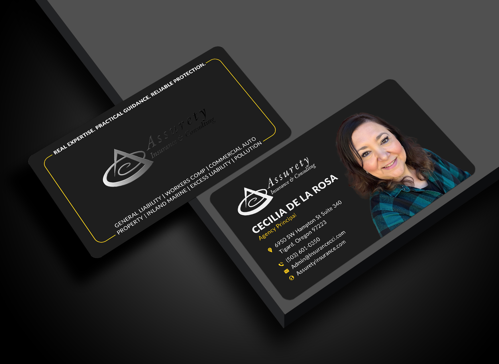 Design de Carte de Visite par Sun Moon Graphic Designer pour Assurety Insurance & Consulting  | Design #37044871