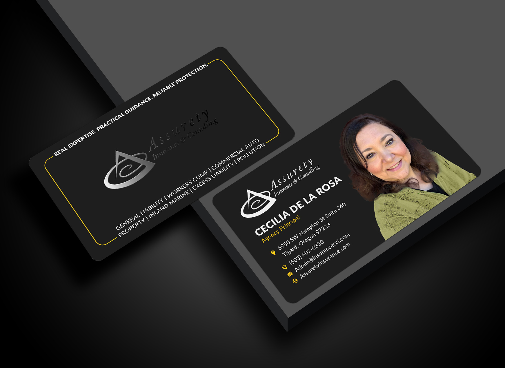 Business Card Design by Sun Moon Graphic Designer for Assurety Insurance & Consulting  | Design #37090157