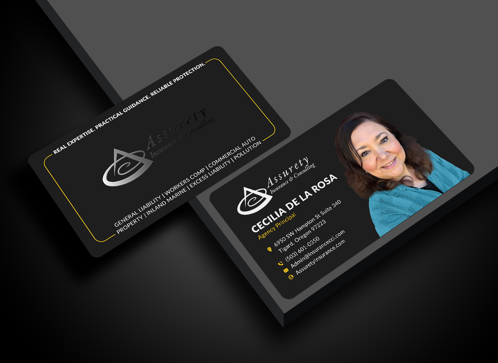Business Card Design by Sun Moon Graphic Designer for Assurety Insurance & Consulting  | Design #37090158