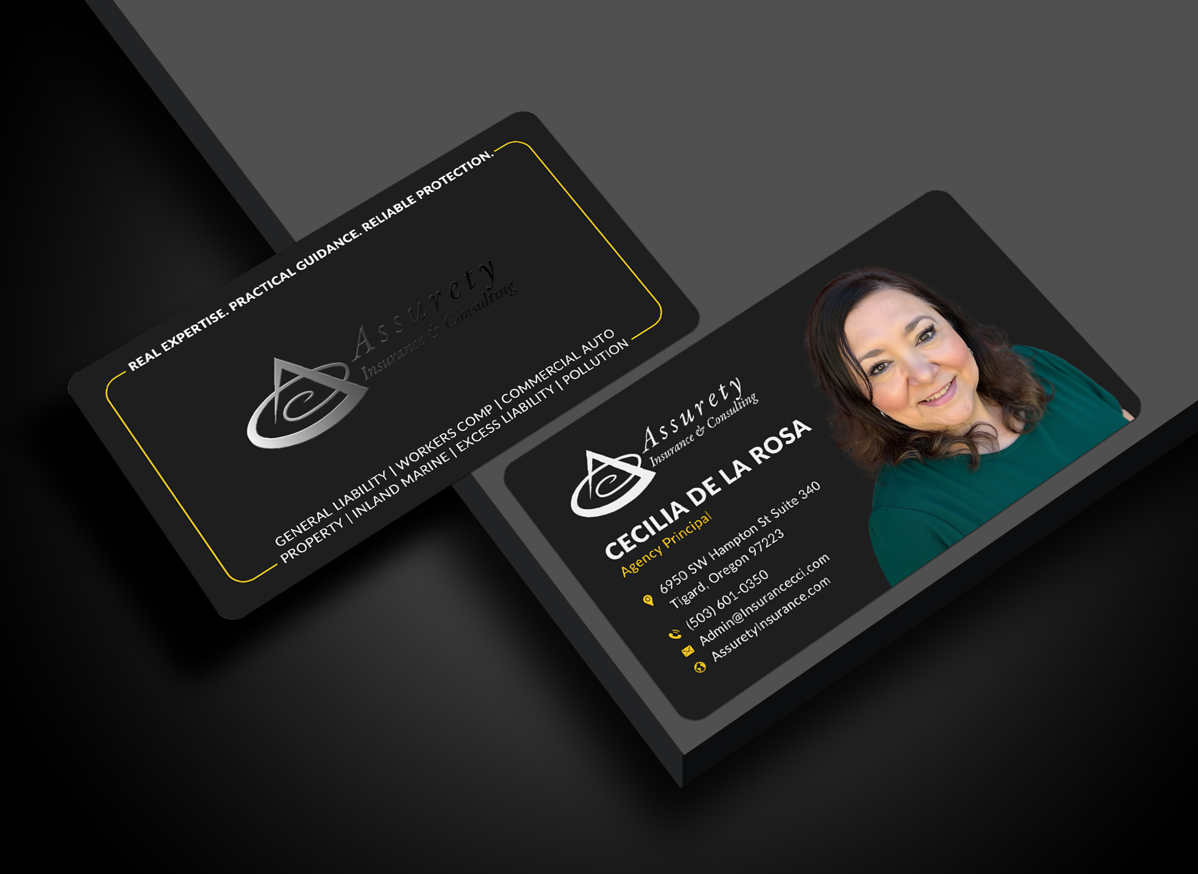 Business Card Design by Sun Moon Graphic Designer for Assurety Insurance & Consulting  | Design #37090239
