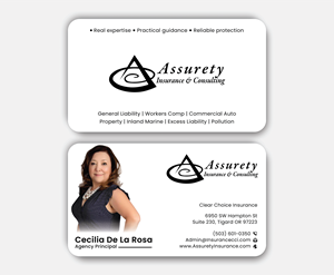 Design de Carte de Visite par DesignerShahadat pour Assurety Insurance & Consulting  | Design : #37031811