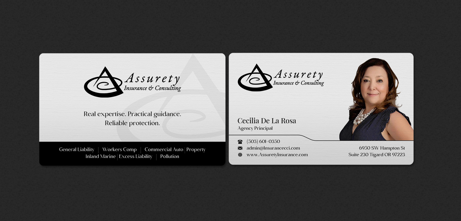 Design de Carte de Visite par INDIAN_Ashok pour Assurety Insurance & Consulting  | Design #37028581