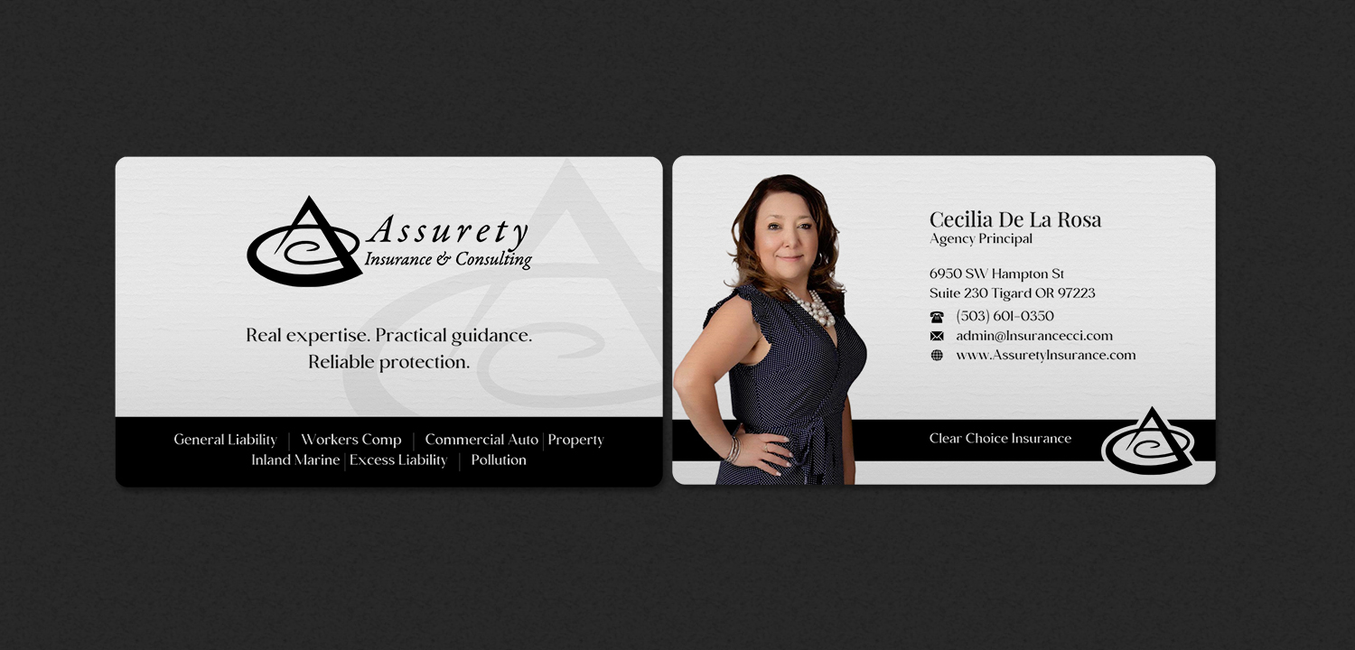 Design de Carte de Visite par INDIAN_Ashok pour Assurety Insurance & Consulting  | Design #37028584