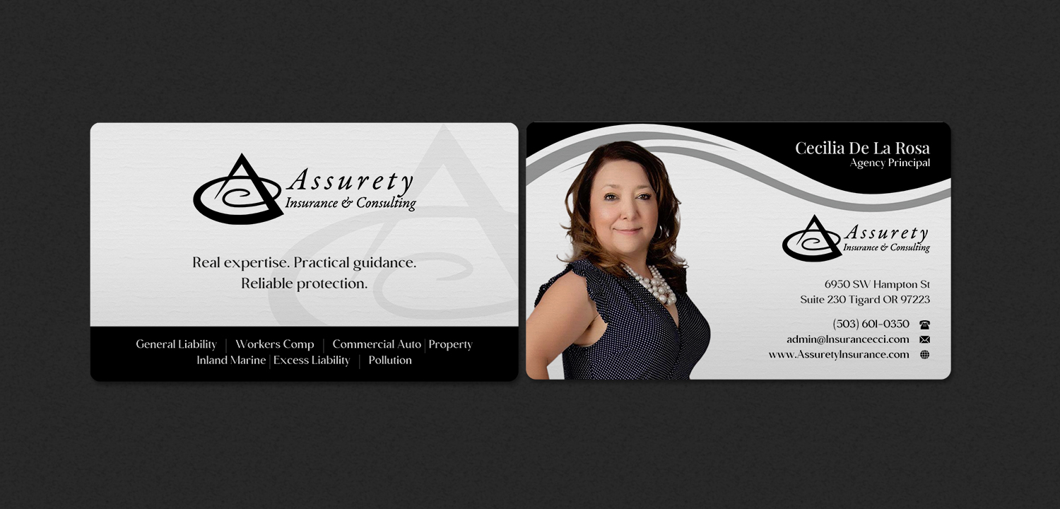 Design de Carte de Visite par INDIAN_Ashok pour Assurety Insurance & Consulting  | Design #37028585