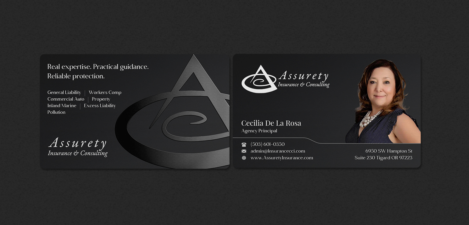 Design de Carte de Visite par INDIAN_Ashok pour Assurety Insurance & Consulting  | Design #37028595