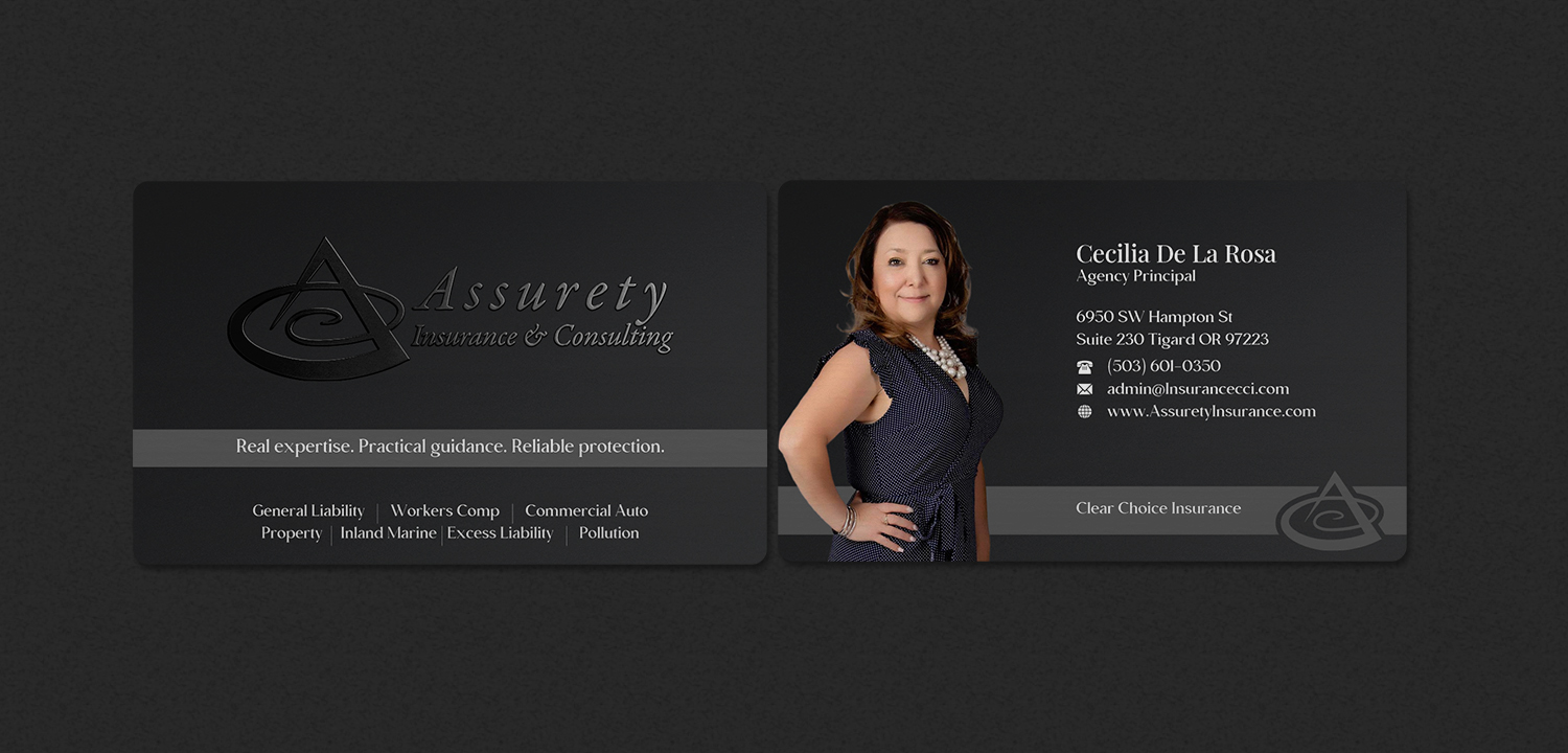 Business Card Design by INDIAN_Ashok for Assurety Insurance & Consulting  | Design #37028597