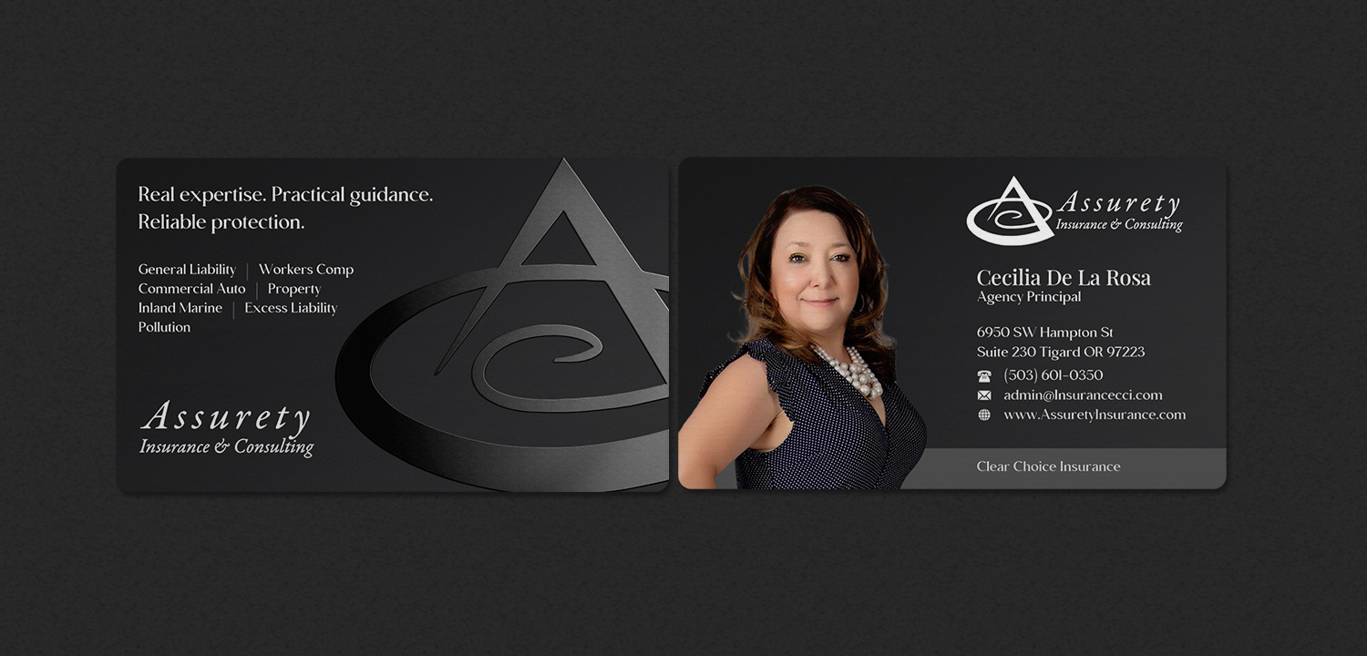 Business Card Design by INDIAN_Ashok for Assurety Insurance & Consulting  | Design #37028609