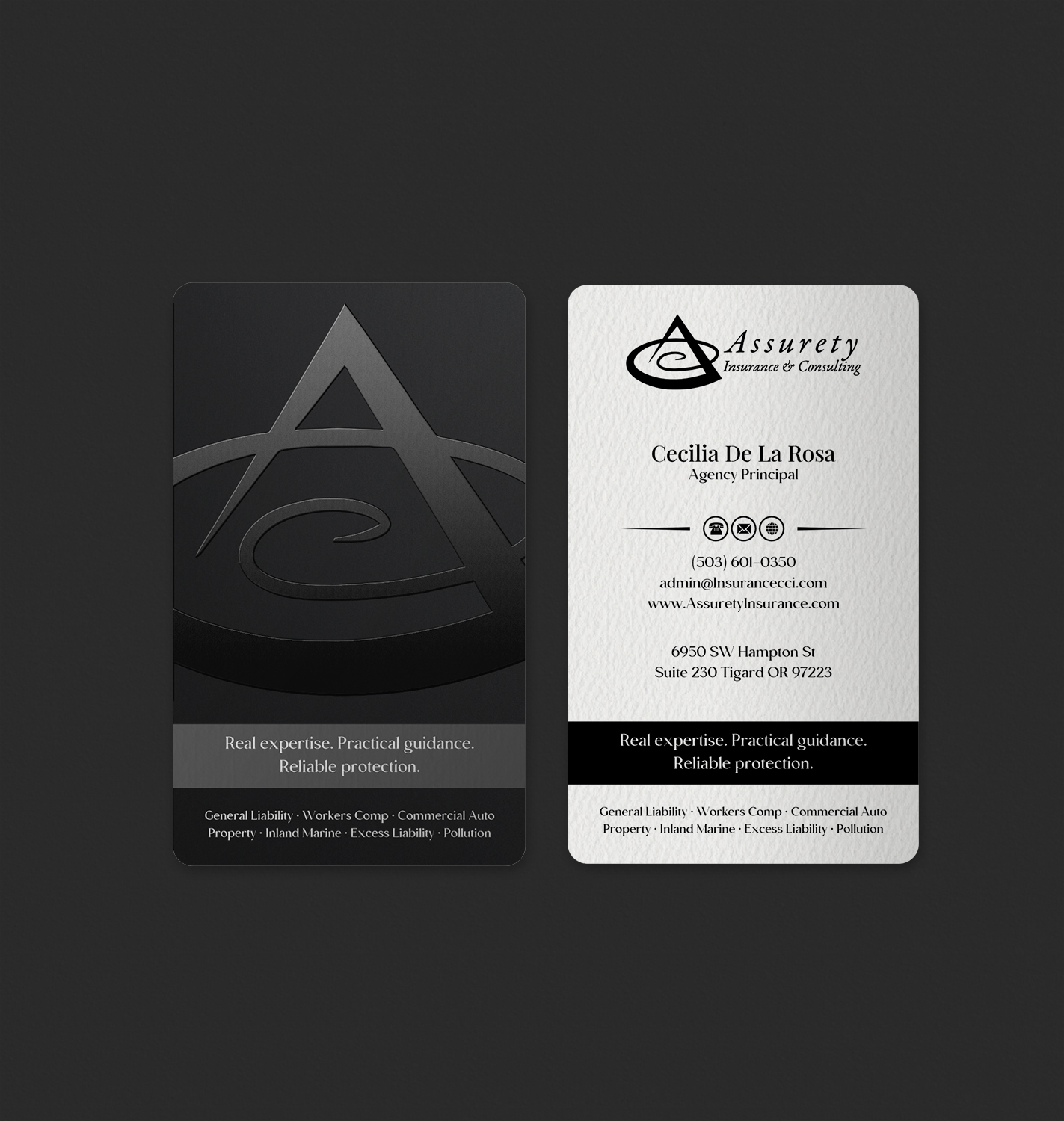 Design de Carte de Visite par INDIAN_Ashok pour Assurety Insurance & Consulting  | Design #37028612
