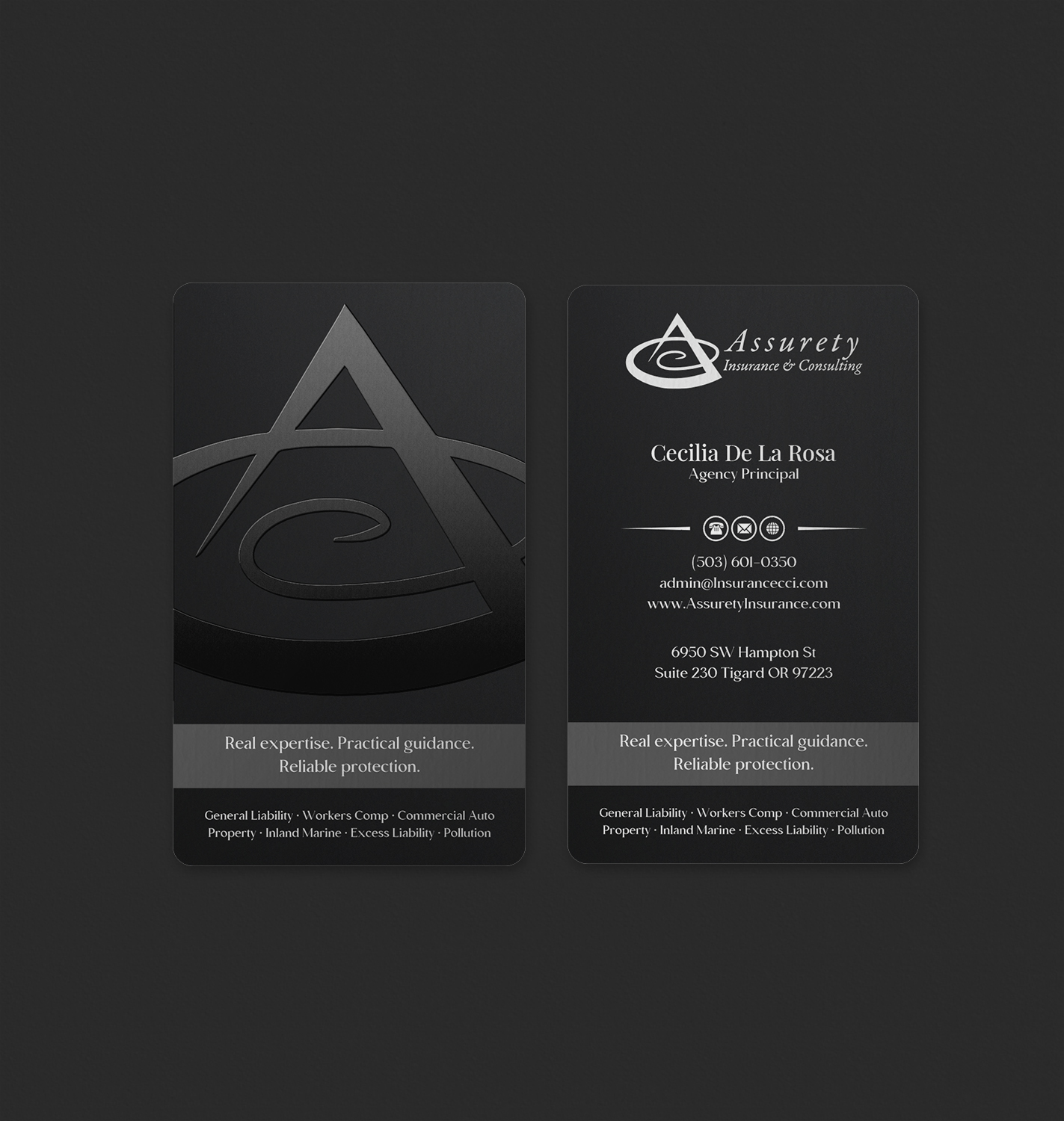 Design de Carte de Visite par INDIAN_Ashok pour Assurety Insurance & Consulting  | Design #37028614