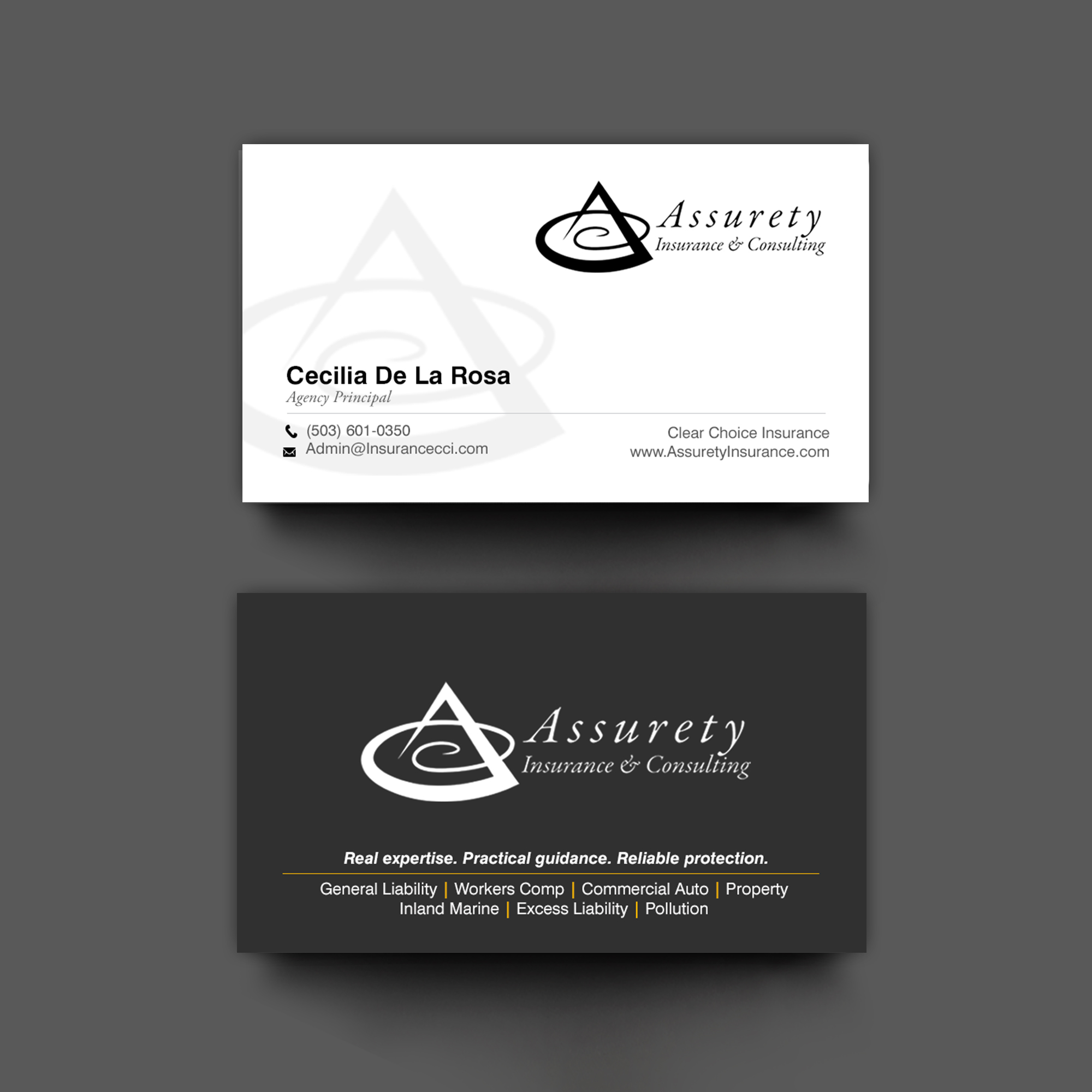 Design de Carte de Visite par chandrayaan.creative pour Assurety Insurance & Consulting  | Design #37029590