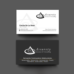 Design de Carte de Visite par chandrayaan.creative pour Assurety Insurance & Consulting  | Design : #37029590
