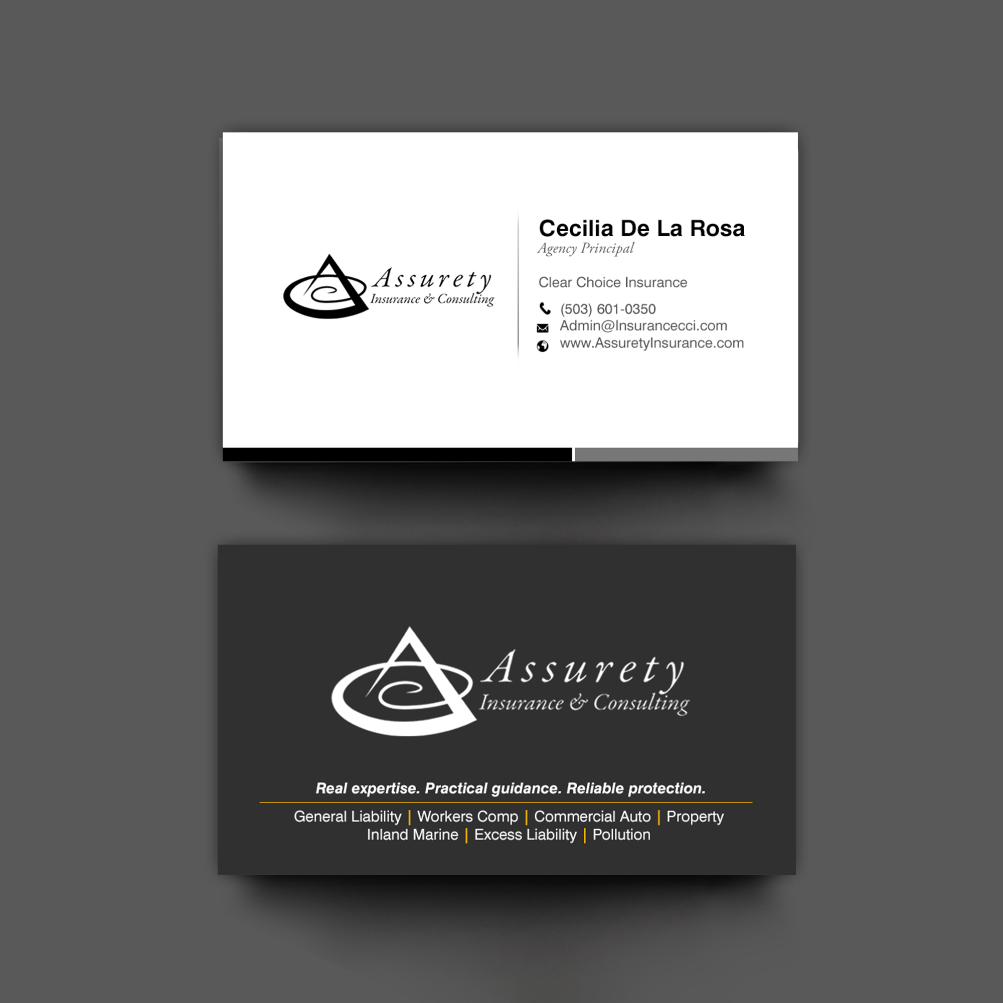 Design de Carte de Visite par chandrayaan.creative pour Assurety Insurance & Consulting  | Design #37029591