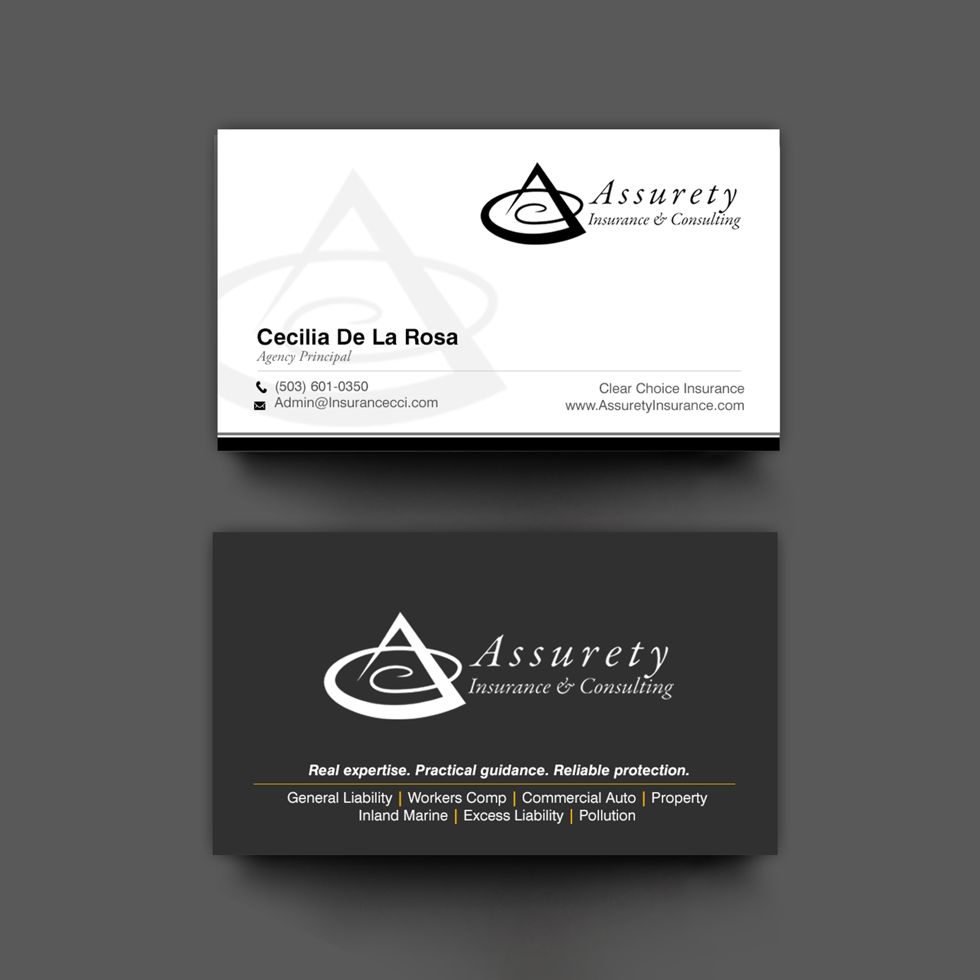 Design de Carte de Visite par chandrayaan.creative pour Assurety Insurance & Consulting  | Design #37029592