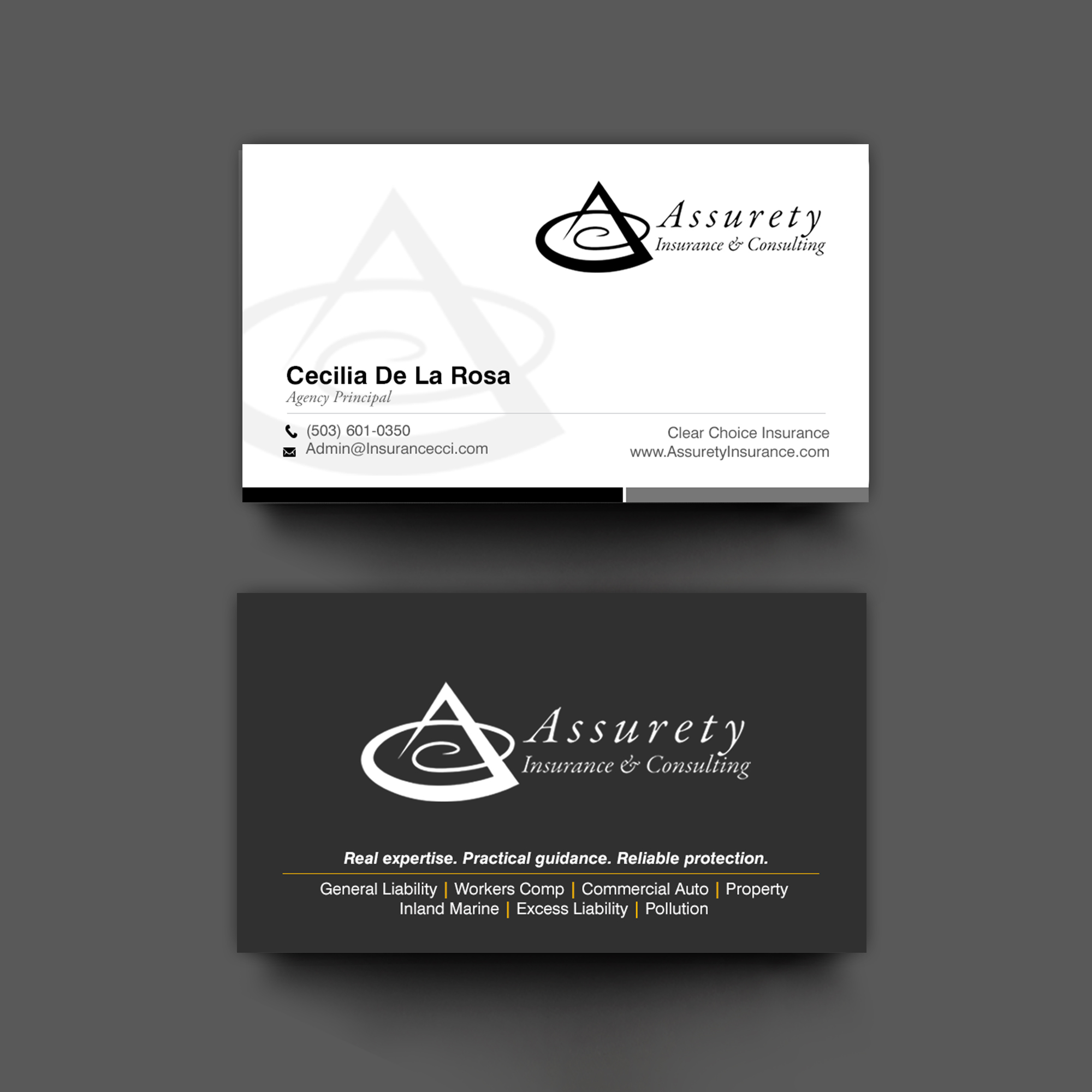 Design de Carte de Visite par chandrayaan.creative pour Assurety Insurance & Consulting  | Design #37029593