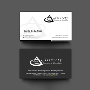 Design de Carte de Visite par chandrayaan.creative pour Assurety Insurance & Consulting  | Design : #37029593