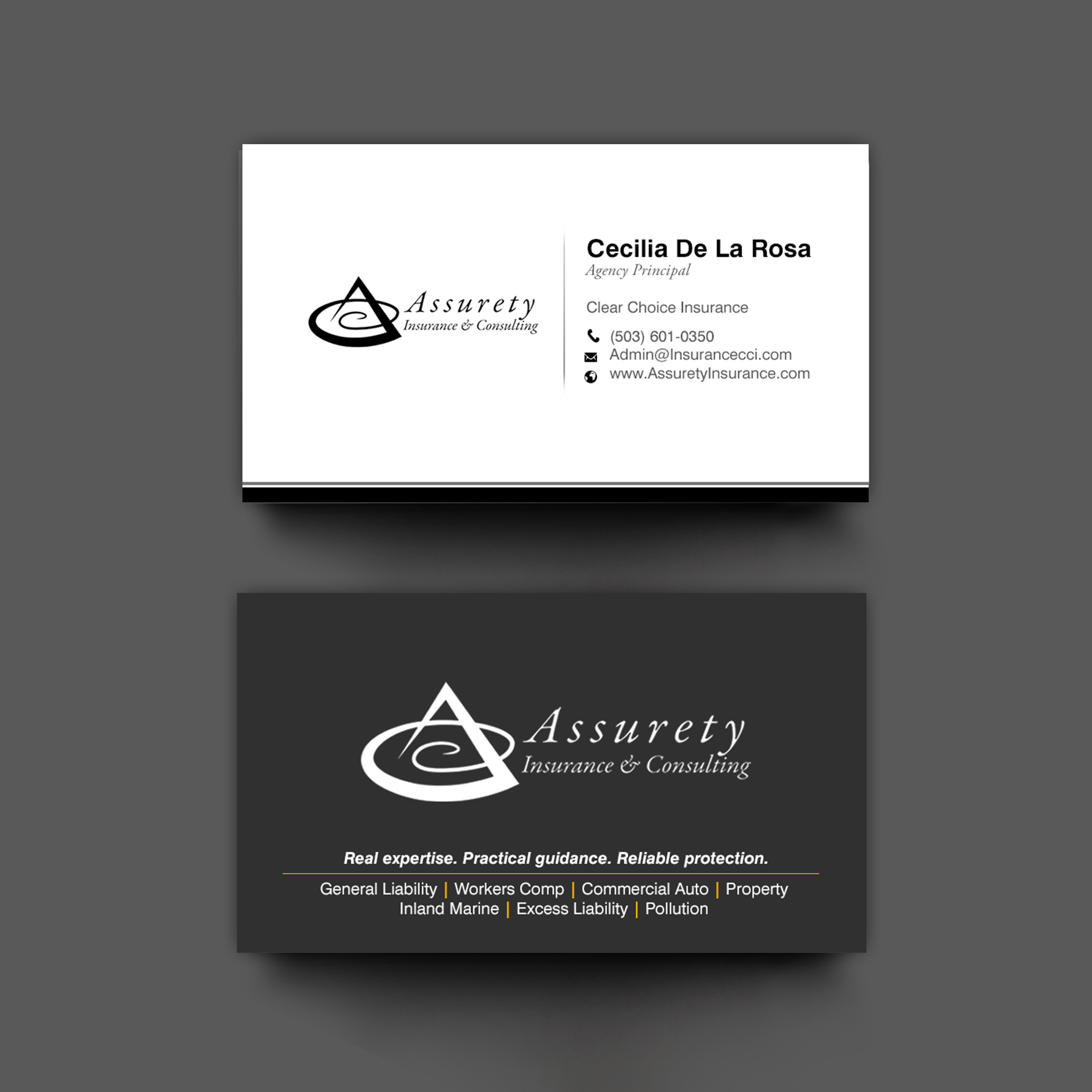 Design de Carte de Visite par chandrayaan.creative pour Assurety Insurance & Consulting  | Design #37029594
