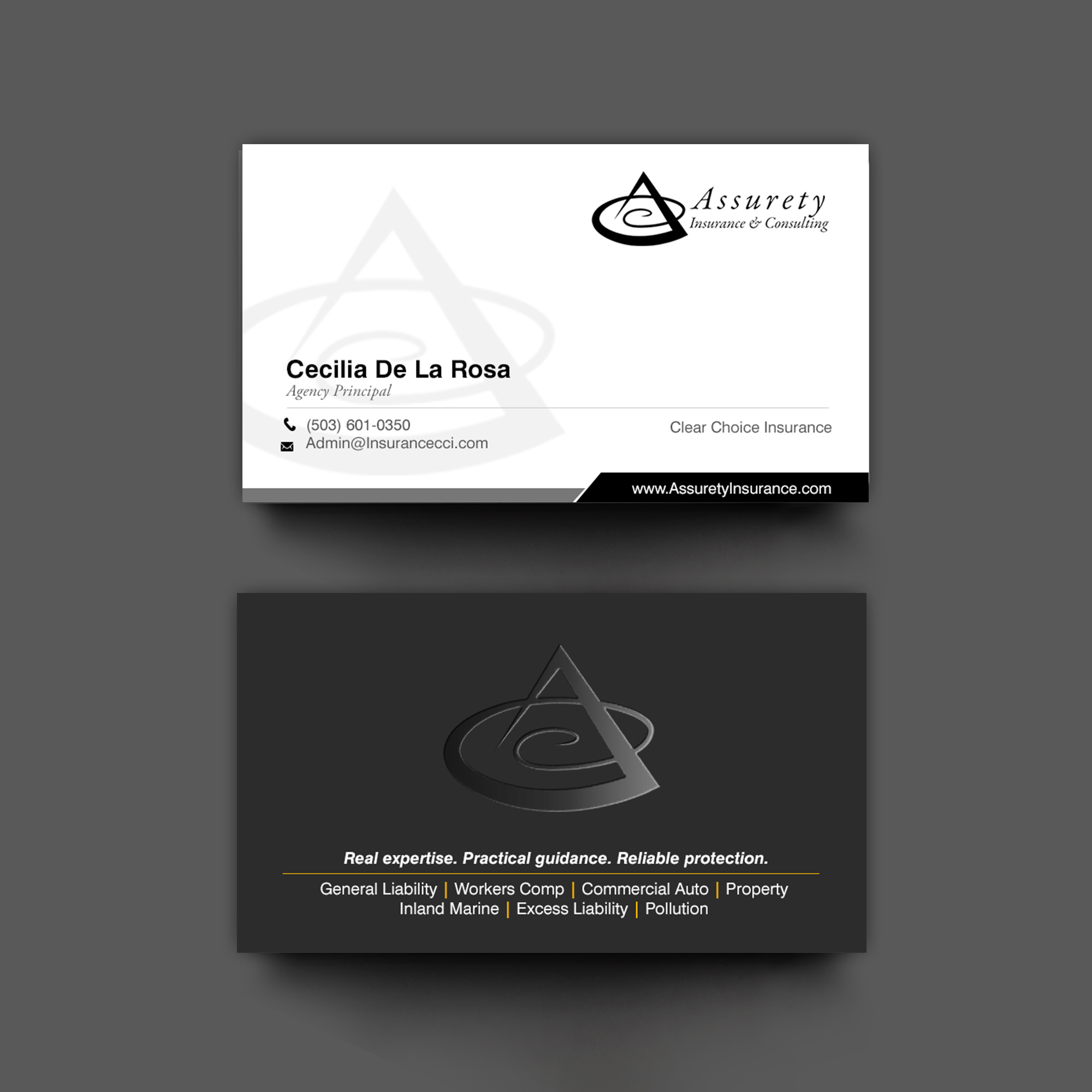 Design de Carte de Visite par chandrayaan.creative pour Assurety Insurance & Consulting  | Design #37029597