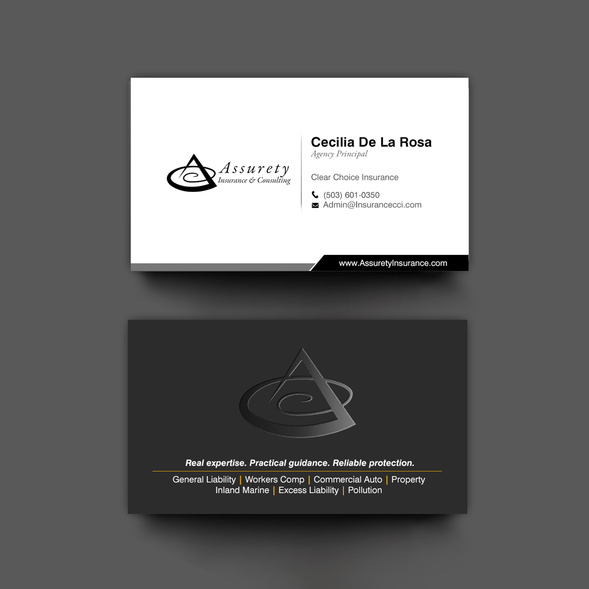 Design de Carte de Visite par chandrayaan.creative pour Assurety Insurance & Consulting  | Design #37029598