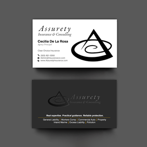 Design de Carte de Visite par chandrayaan.creative pour Assurety Insurance & Consulting  | Design : #37029602