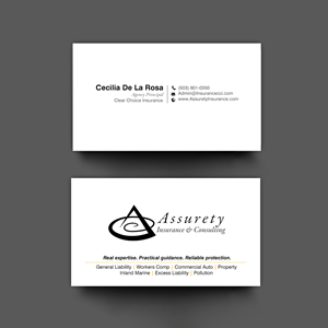 Design de Carte de Visite par chandrayaan.creative pour Assurety Insurance & Consulting  | Design : #37029606