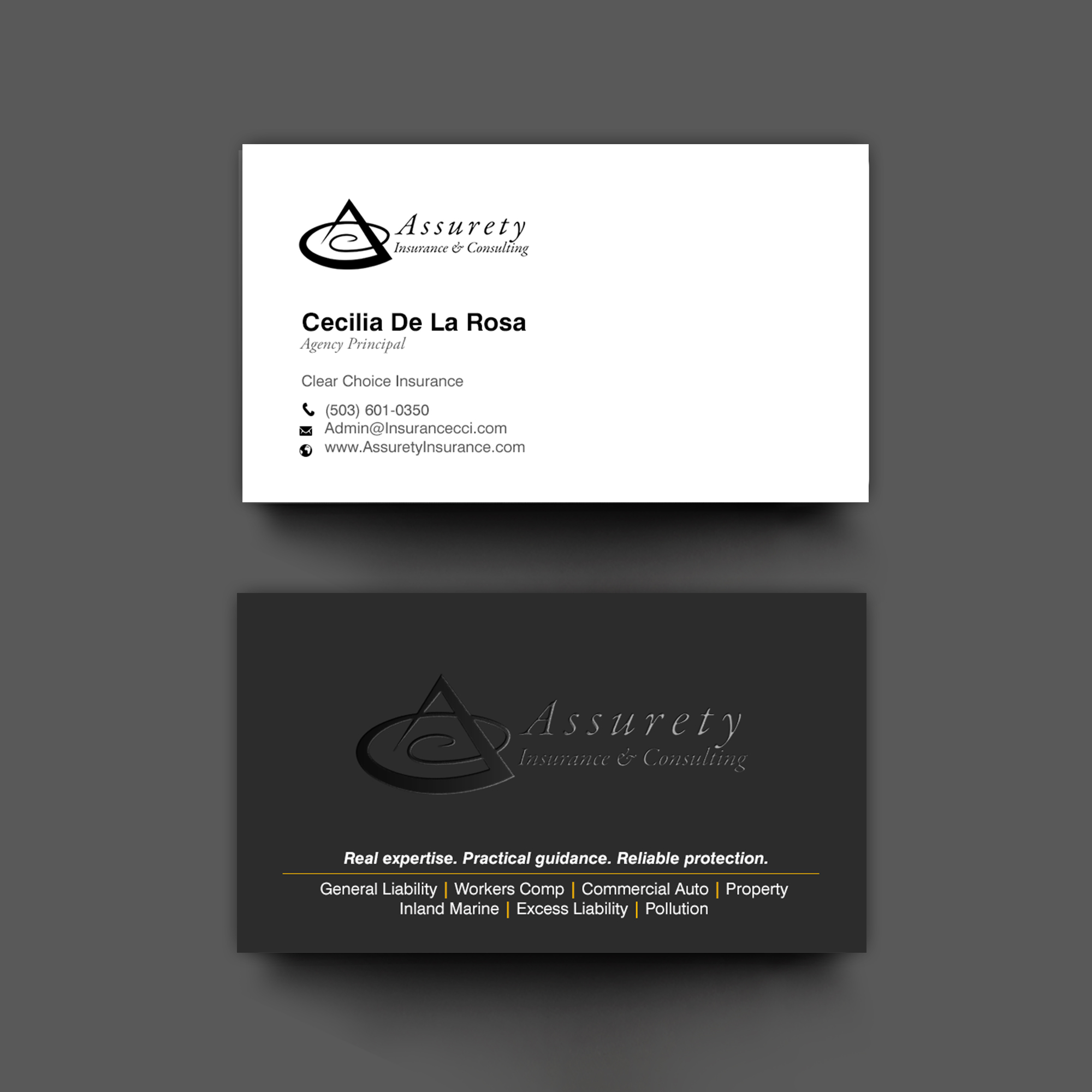 Design de Carte de Visite par chandrayaan.creative pour Assurety Insurance & Consulting  | Design #37029607