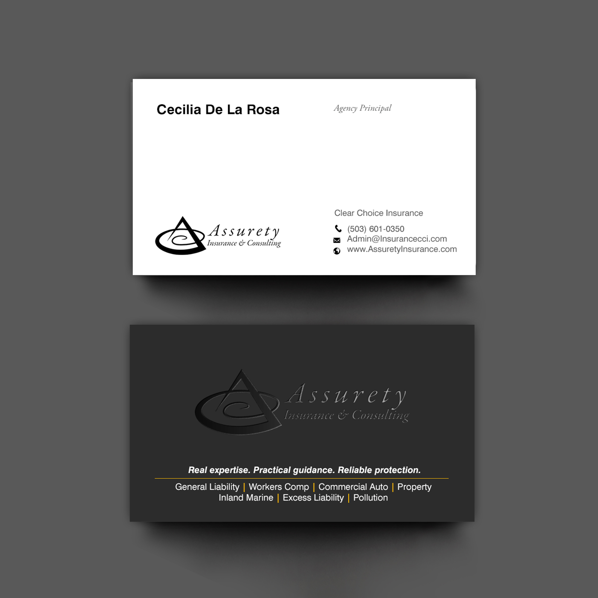 Design de Carte de Visite par chandrayaan.creative pour Assurety Insurance & Consulting  | Design #37029608