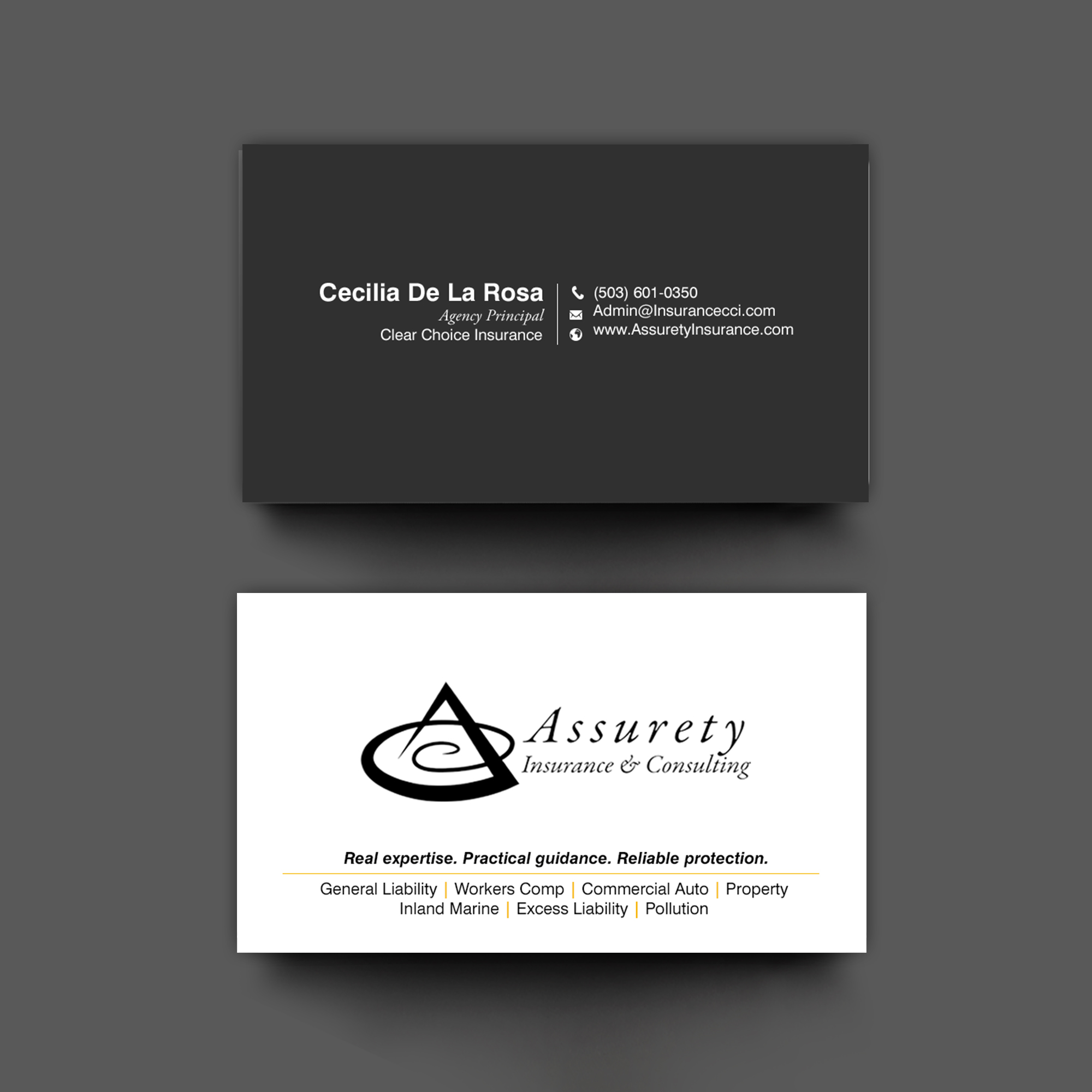 Design de Carte de Visite par chandrayaan.creative pour Assurety Insurance & Consulting  | Design #37029609