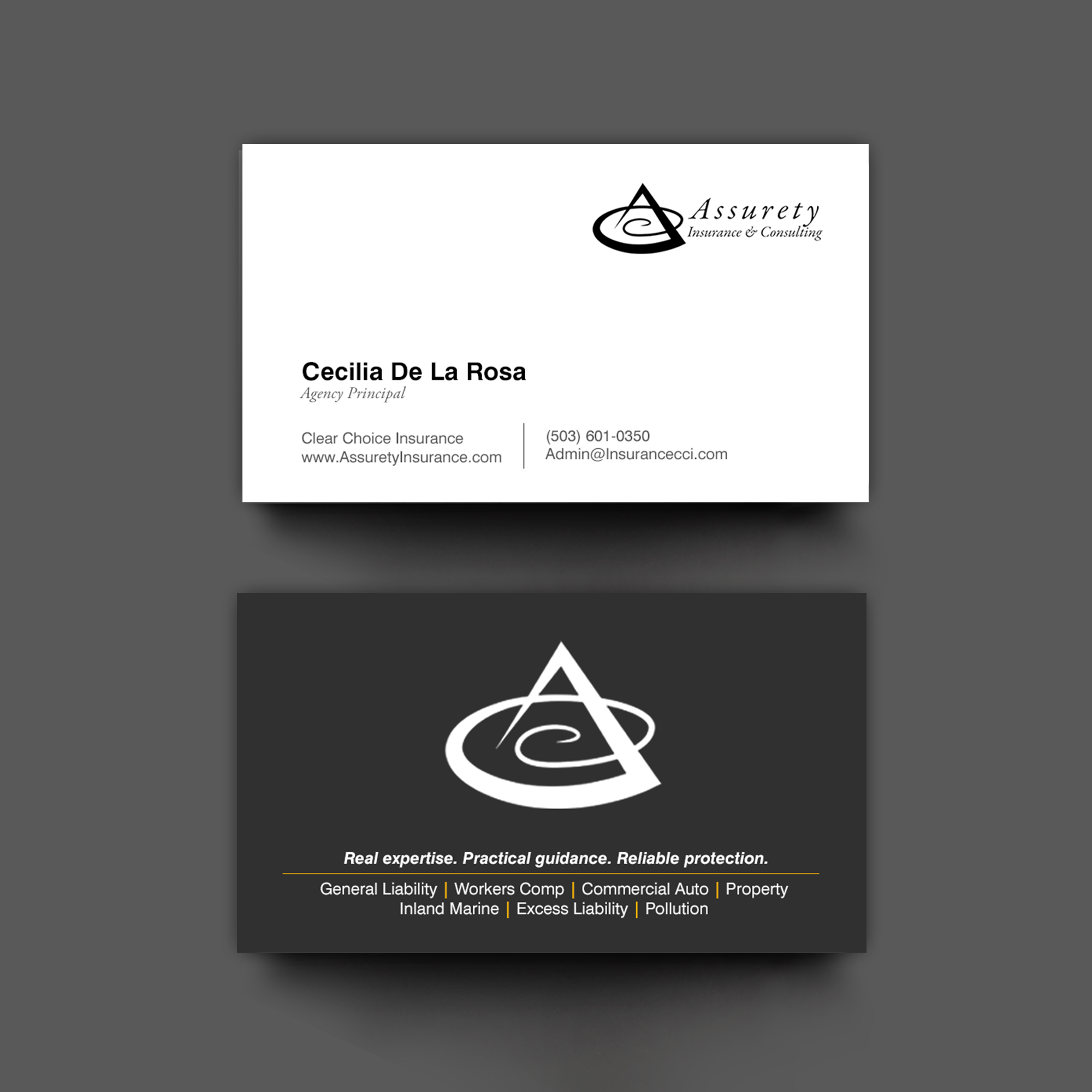 Design de Carte de Visite par chandrayaan.creative pour Assurety Insurance & Consulting  | Design #37029611