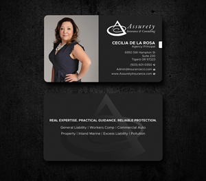 Design de Carte de Visite par Uttom 2 pour Assurety Insurance & Consulting  | Design : #37028881