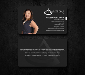 Design de Carte de Visite par Uttom 2 pour Assurety Insurance & Consulting  | Design : #37028882