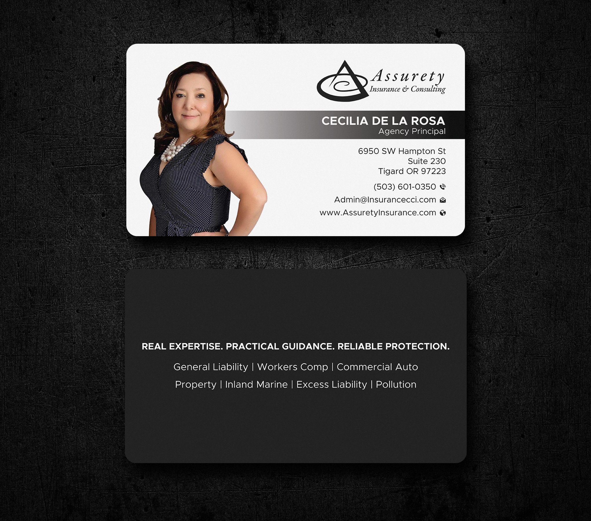 Diseño de Tarjeta de Presentación por Uttom 2 para Assurety Insurance & Consulting  | Diseño #37029118