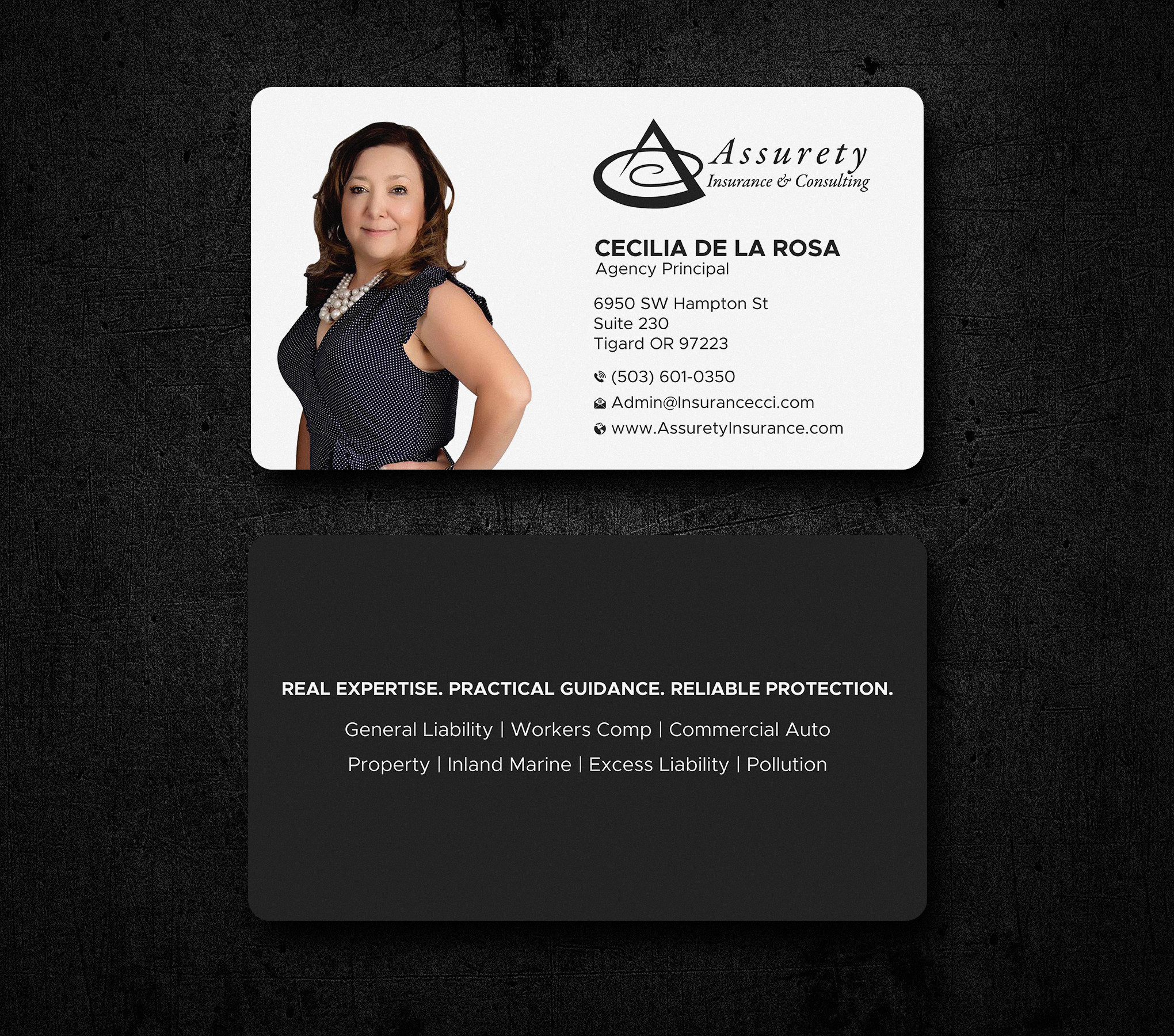 Diseño de Tarjeta de Presentación por Uttom 2 para Assurety Insurance & Consulting  | Diseño #37029119