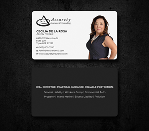 Design de Carte de Visite par Uttom 2 pour Assurety Insurance & Consulting  | Design : #37029120