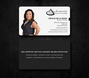 Design de Carte de Visite par Uttom 2 pour Assurety Insurance & Consulting  | Design : #37029121