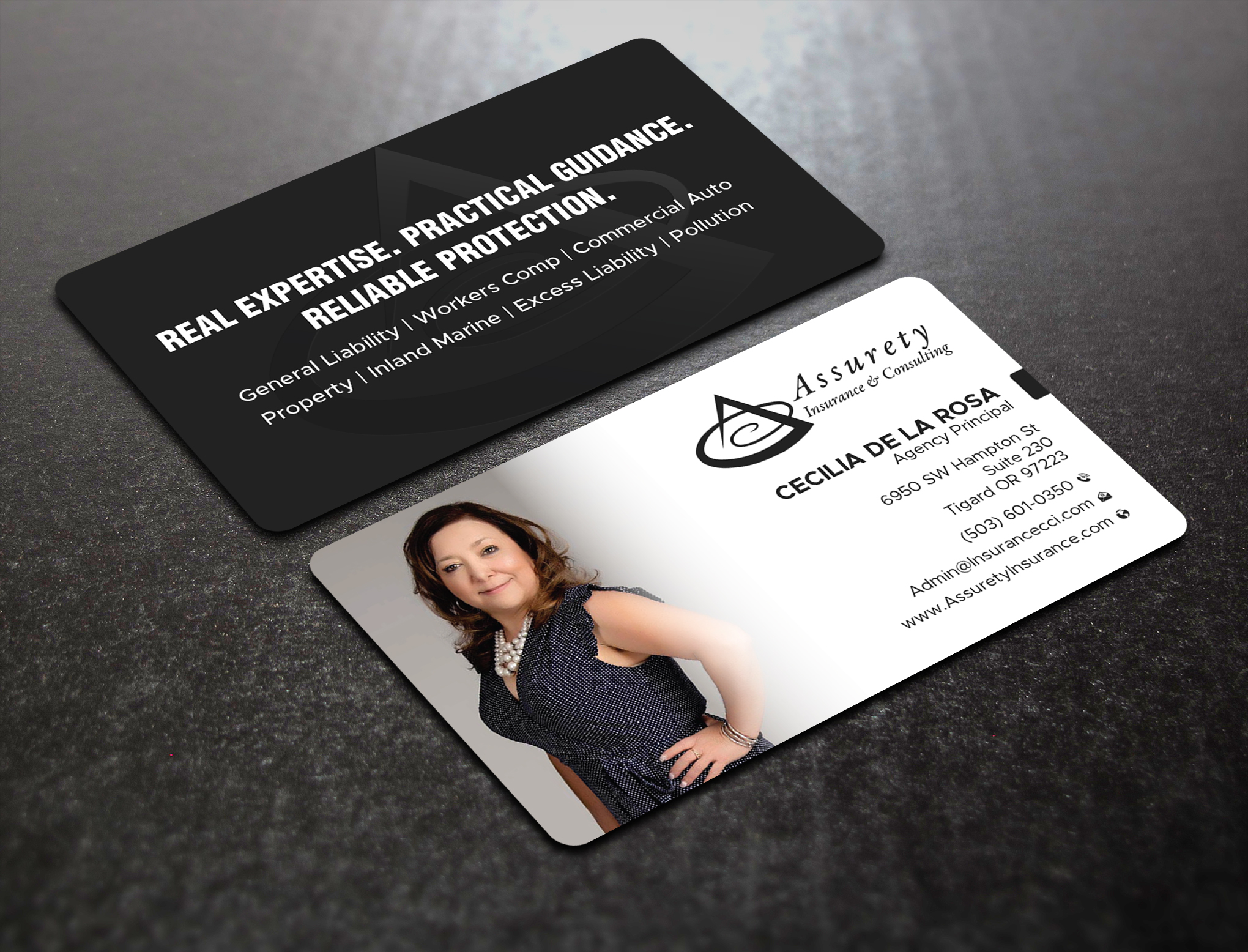 Diseño de Tarjeta de Presentación por Uttom 2 para Assurety Insurance & Consulting  | Diseño #37031074