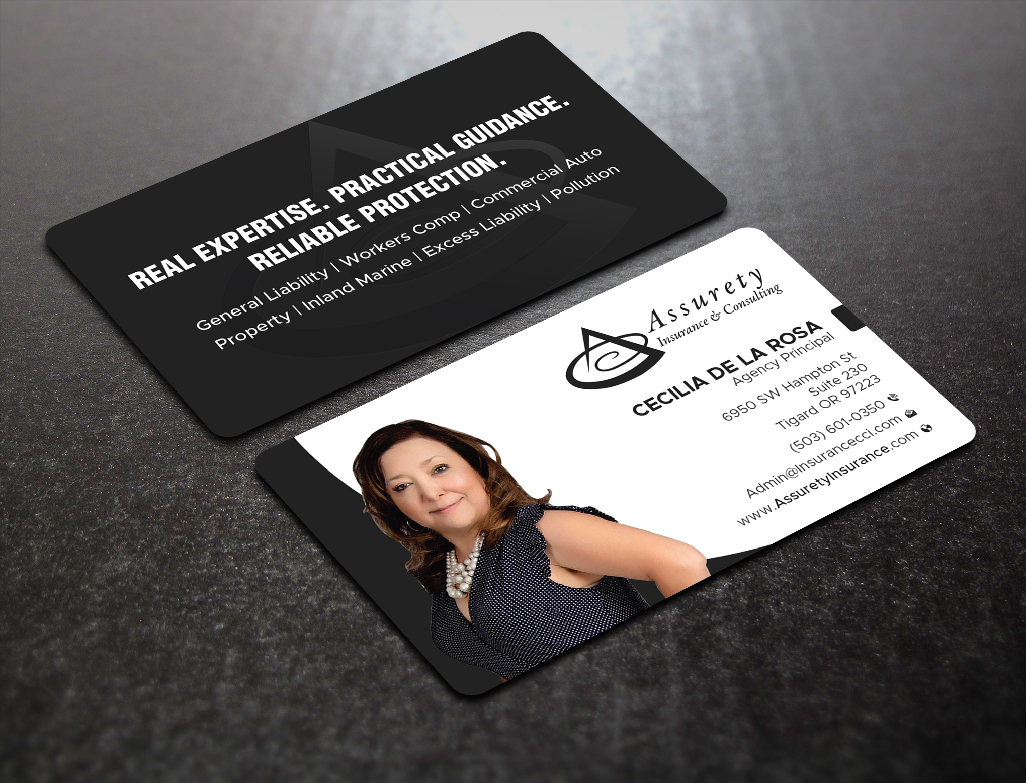 Diseño de Tarjeta de Presentación por Uttom 2 para Assurety Insurance & Consulting  | Diseño #37031075