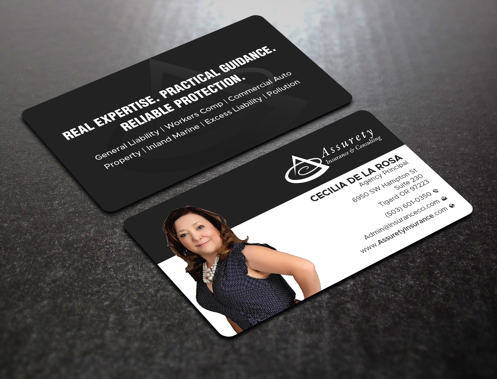 Diseño de Tarjeta de Presentación por Uttom 2 para Assurety Insurance & Consulting  | Diseño #37031076